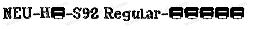 NEU-H4-S92 Regular字体转换